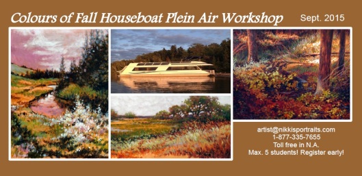 Colours of Fall 2015 Plein Air Houseboat Workshop with Nikki Jacquin 