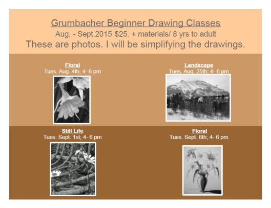2015 Aug. - Sept. Beginner Drawing Art Classes in Regina. These are photos that will be simplified for the class.